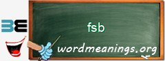 WordMeaning blackboard for fsb